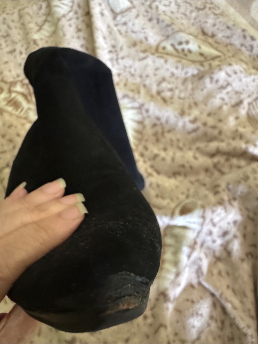 Manolo Blahnik Black Suede Knee-High 3” heel pull-on Stiletto Boots 40.5 - Picture 10 of 17